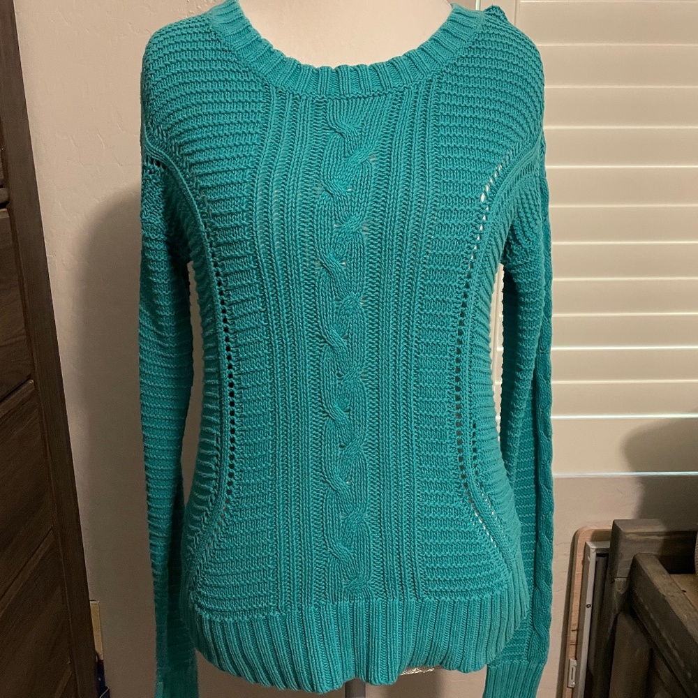 Teal knit shirt (M)